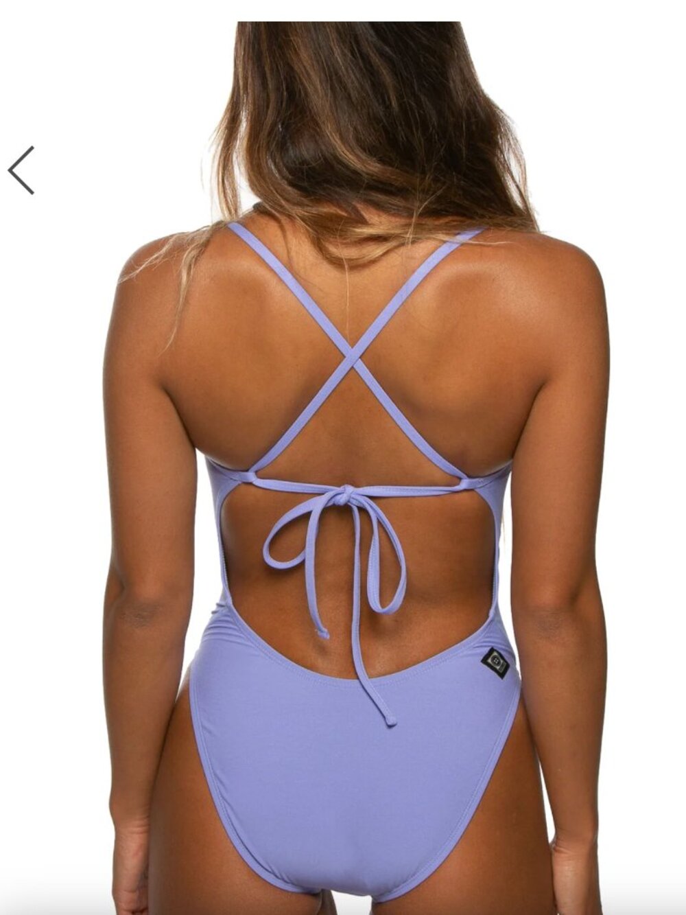Jolyn Jackson size 34 light purple one piece swum suit